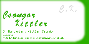 csongor kittler business card